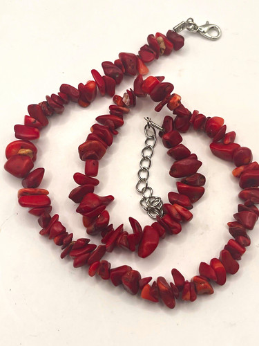Vintage natural coral chip